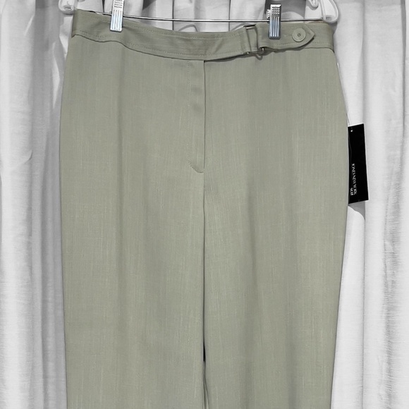 Jones NY Light Sage Green Blazer PantSuit 2Pc Set Sz 12 NWT High Waist Loose Fit - Picture 5 of 16